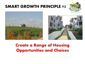 Smart Growth Principle #3: Create a range of housing opportunities and choices.