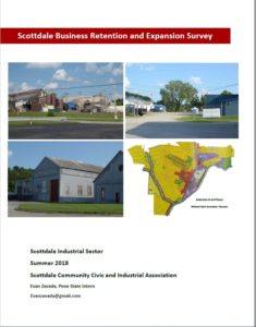 Report cover for the Scottdale Business Retention and Expansion Survey
